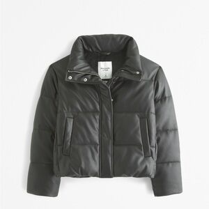 Abercrombie & Fitch A&F Vegan Leather Mini Puffer